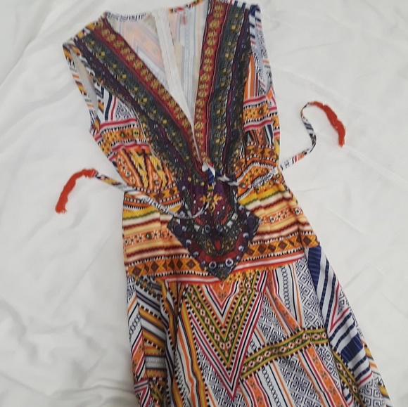 Bright Colored Boho Jumei Yifang Dress (M) - Picture 2 of 8